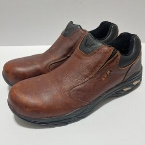Thorogood ASR Mens 12W Brown Leather Composite Toe Slip On Work Shoes 804-4051W